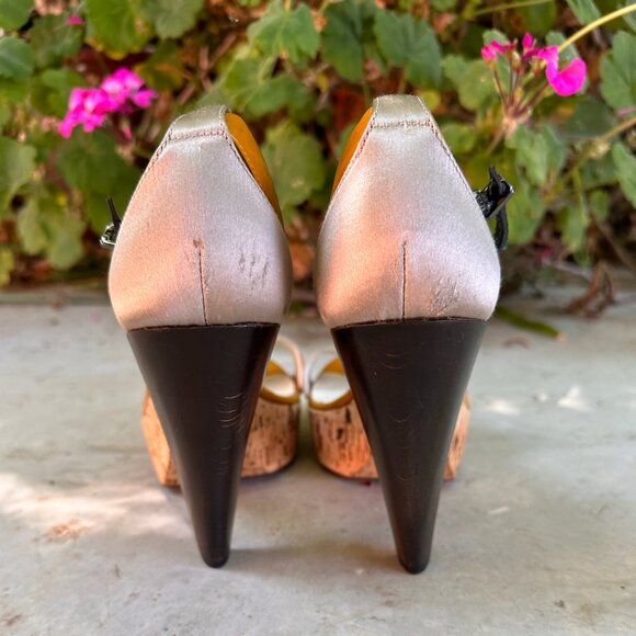 Vintage Italian Wedges - Gianfranco Ferre - 1990's Shoes - Size 8 - Picture 6 of 7